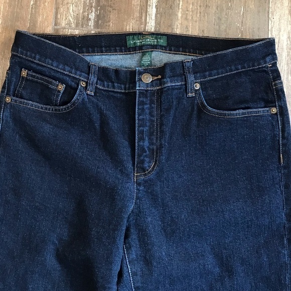 Lauren Ralph Lauren Classic Straight dark rinse jeans size 12 petite - Picture 5 of 7
